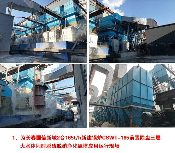 為長春國信新城2臺(tái)165t/h新建鍋爐CSWT-165前置除塵三層 大水體同時(shí)脫